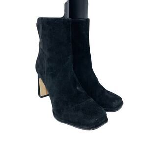 Sam Edelman Women's Irie Square Toe Ankle Bootie Black‎ Suede Size 5.5 M